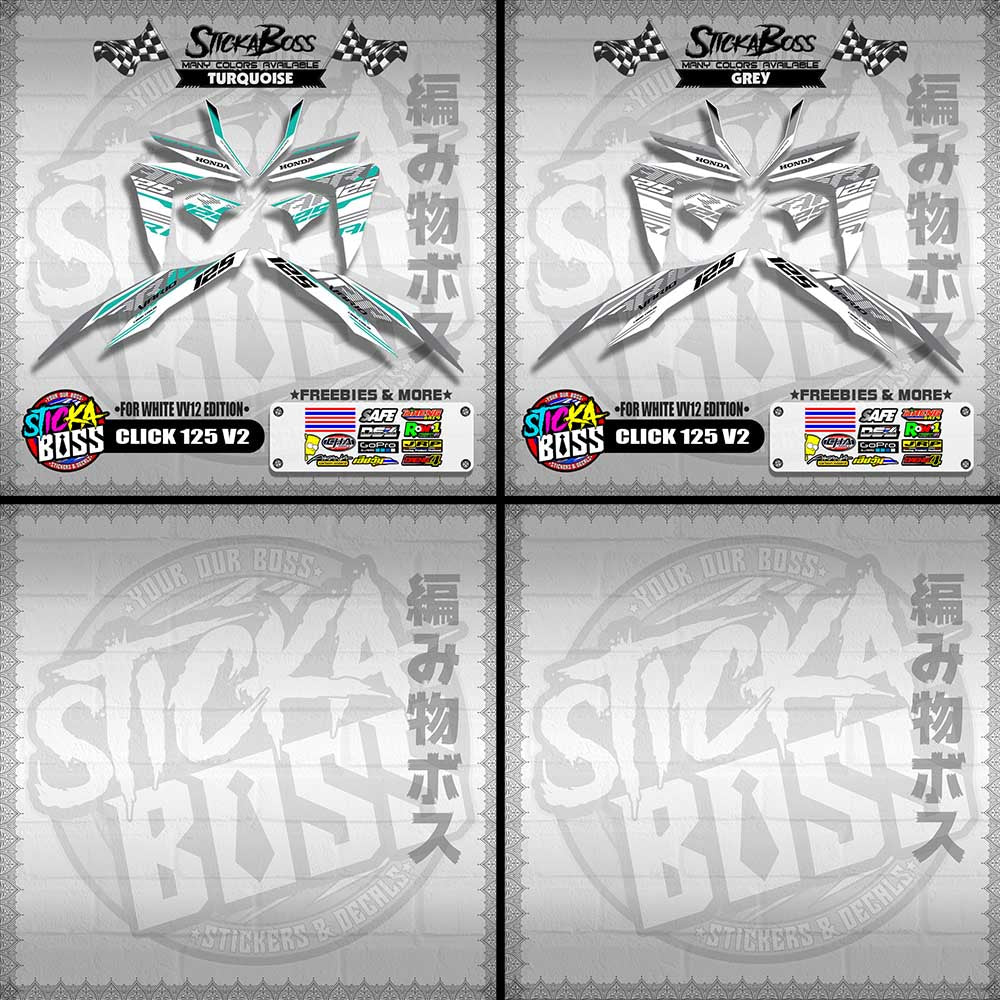 CLICK 125 V2 DECALS ( FOR WHITE VV12 EDITION )【WITH FREEBIES】