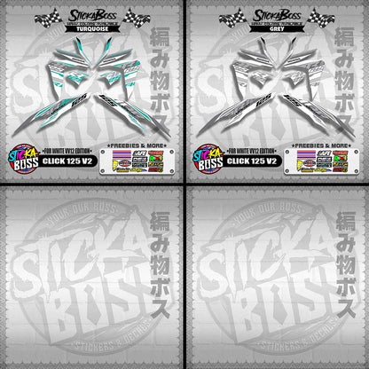 CLICK 125 V2 DECALS ( FOR WHITE VV12 EDITION )【WITH FREEBIES】