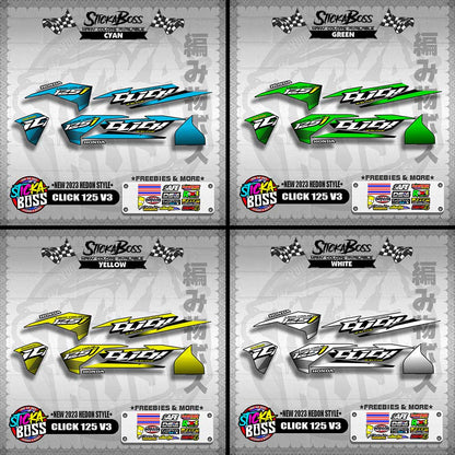 CLICK 125 V3 DECALS ( NEW 2023 HEDON STYLE )【WITH FREEBIES】