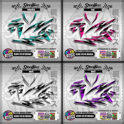 CLICK 125 V2 DECALS ( 2024 VARIO STRIP )【WITH FREEBIES】