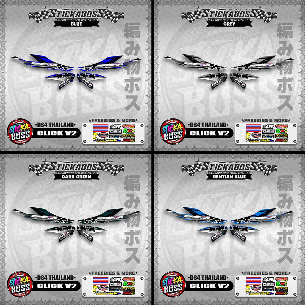 CLICK V2 STICKER DECALS ( DS4 THAILAND )【WITH FREEBIES】