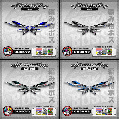CLICK V2 STICKER DECALS ( DS4 THAILAND )【WITH FREEBIES】