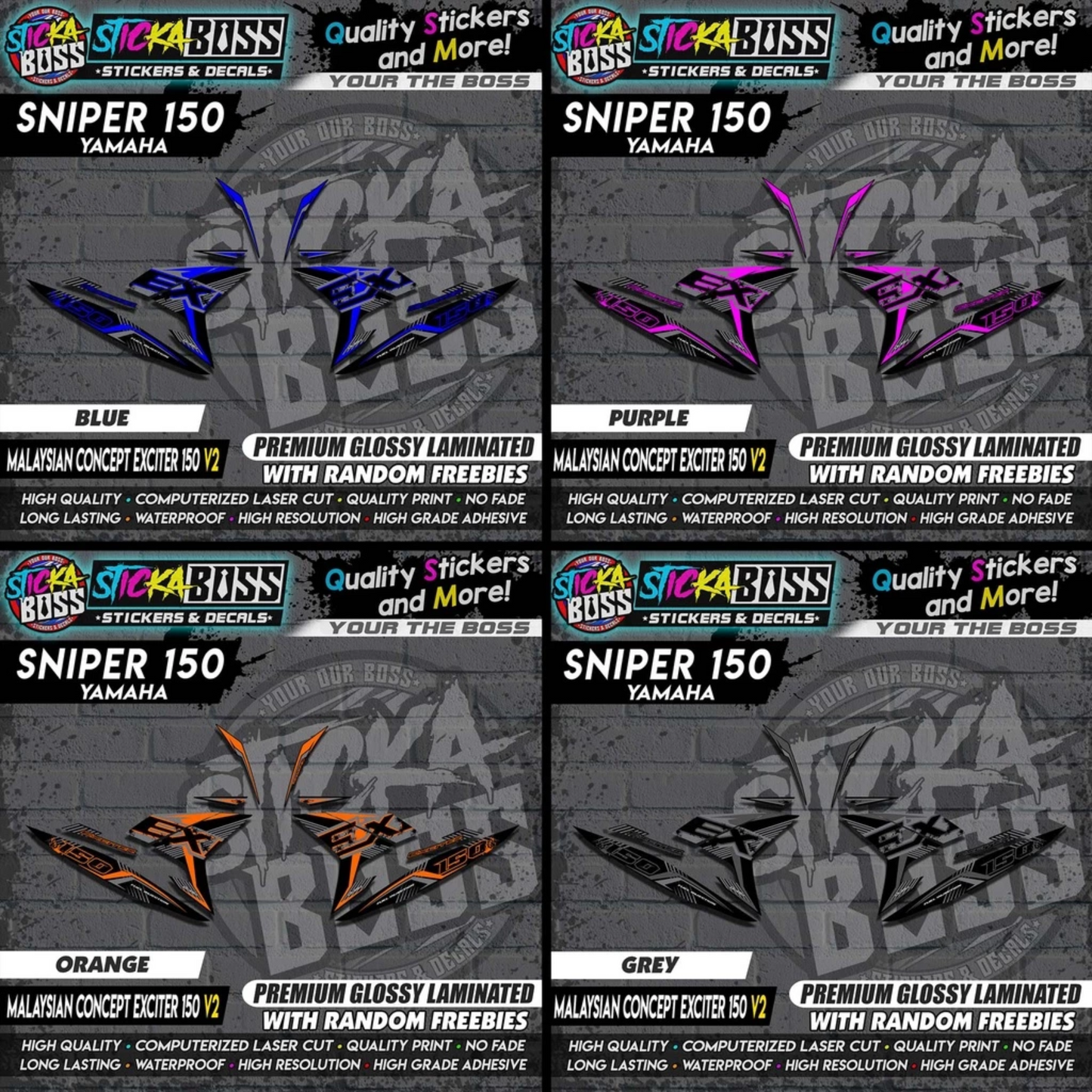 SNIPER 150 Stock Decals 【 MALAYSIAN CONCEPT EXCITER 150 V2 】