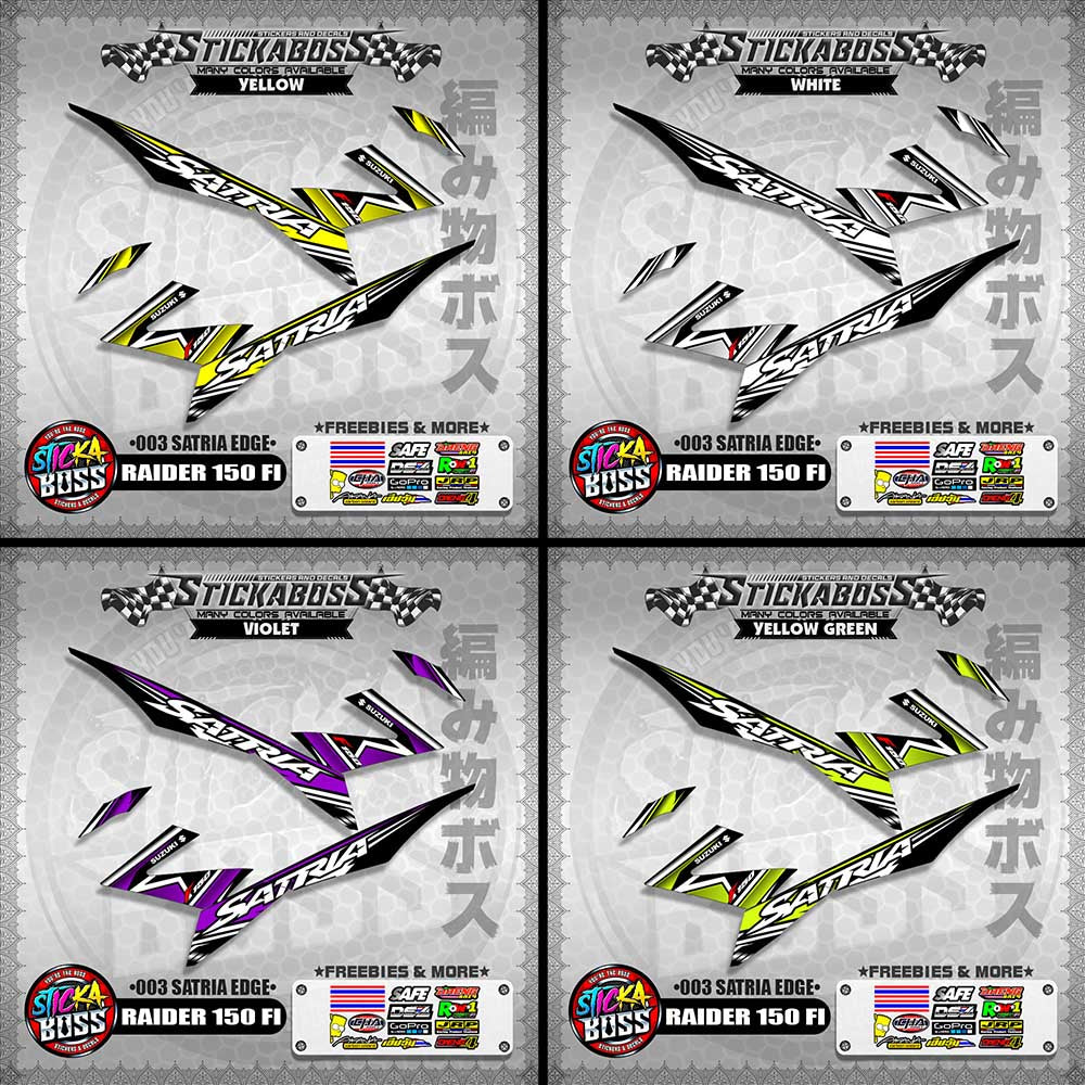 RAIDER 150 FI MALAYSIAN STICKER DECALS ( 003 SATRIA EDGE )【WITH FREEBIES】