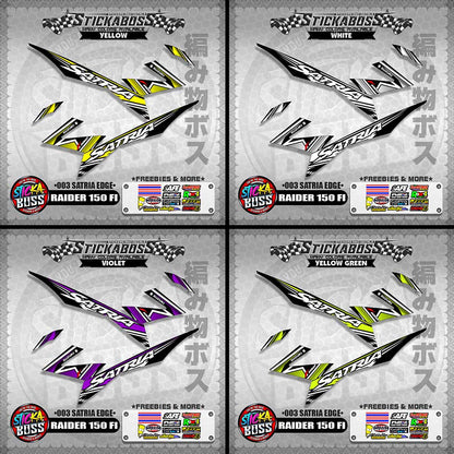 RAIDER 150 FI MALAYSIAN STICKER DECALS ( 003 SATRIA EDGE )【WITH FREEBIES】