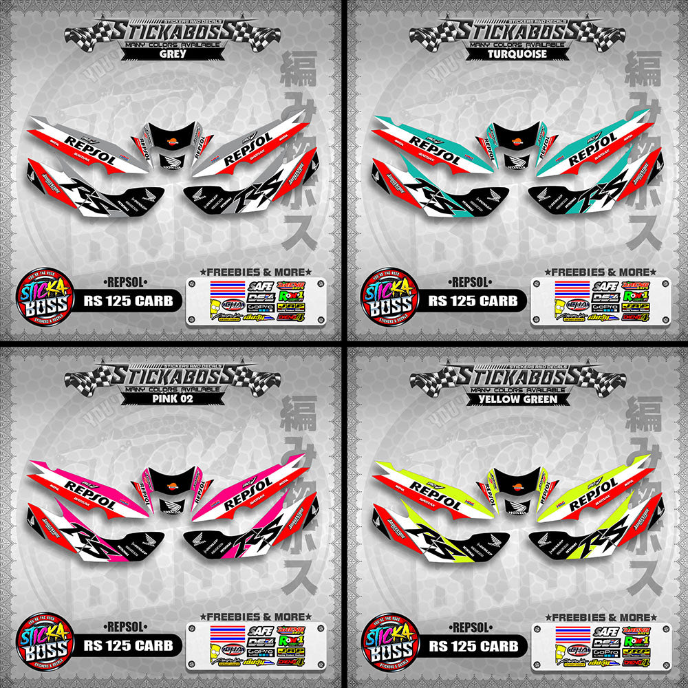 RS 125 CARB STICKER DECALS ( REPSOL )【WITH FREEBIES】