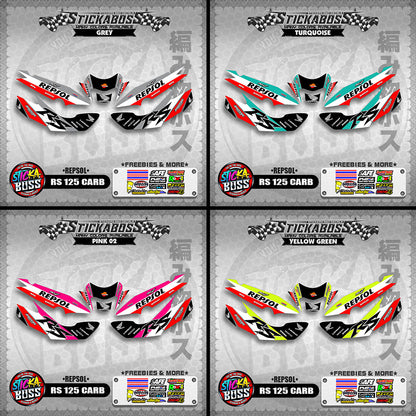 RS 125 CARB STICKER DECALS ( REPSOL )【WITH FREEBIES】