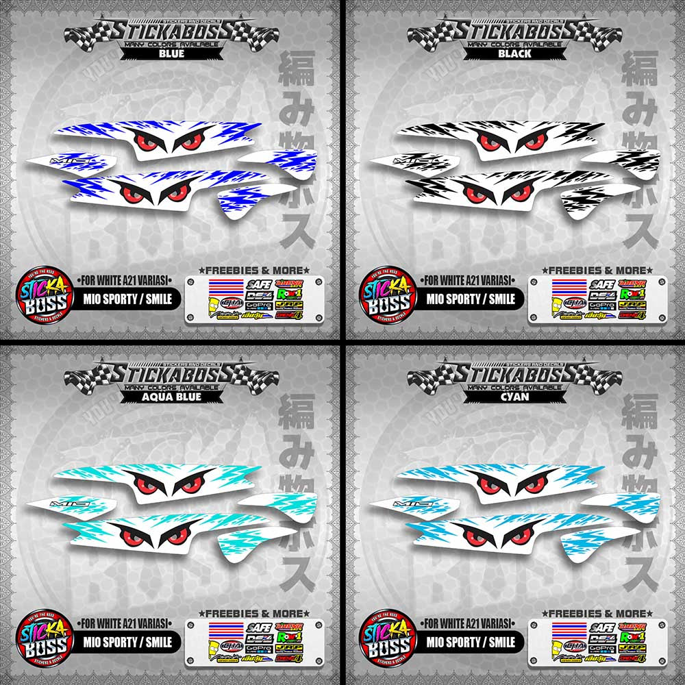 MIO SPORTY / SMILE INDO STICKER DECALS ( FOR WHITE A21 VARIASI)【WITH FREEBIES】