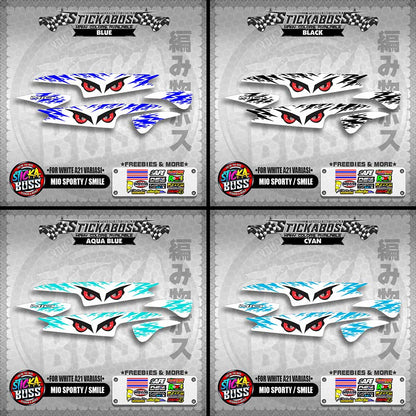 MIO SPORTY / SMILE INDO STICKER DECALS ( FOR WHITE A21 VARIASI)【WITH FREEBIES】