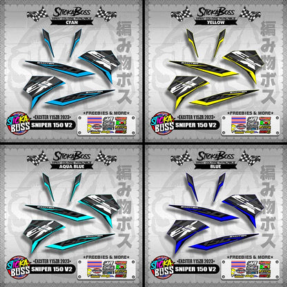 SNIPER 150 V2 DECALS ( EXCITER Y15ZR 2023 )【WITH FREEBIES】