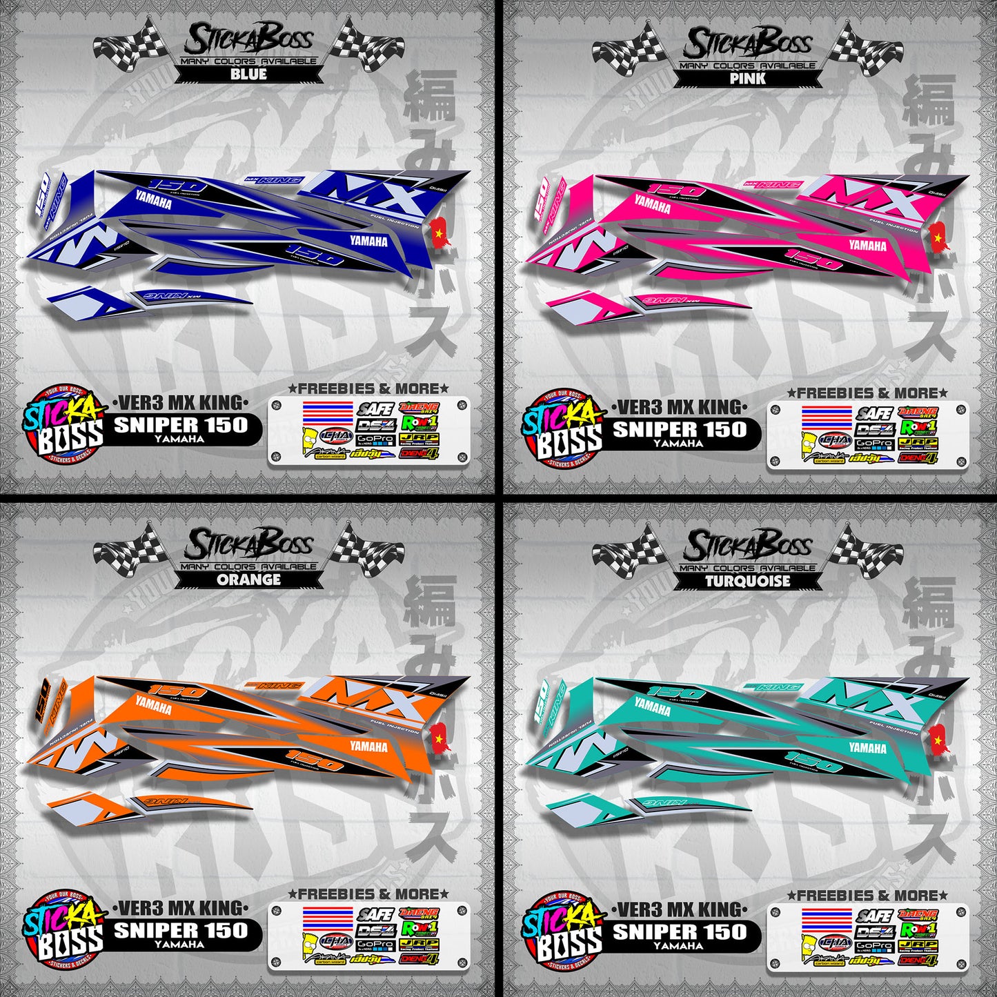 SNIPER 150 DECALS ( VER3 MX KING )【WITH FREEBIES】