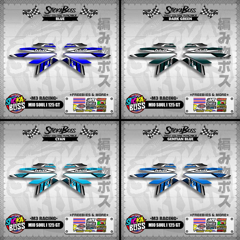 MIO SOUL I 125 GT DECALS ( M3 RACING )【WITH FREEBIES】