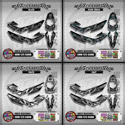 XRM 125 CARB STICKER FULL DECALS ( HCC RACING )【WITH FREEBIES】