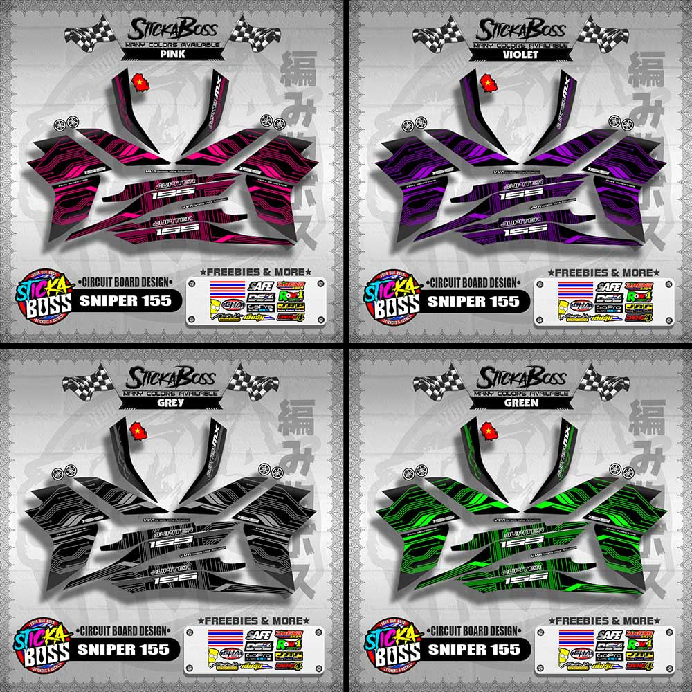 SNIPER 155 DECALS ( CIRCUIT BOARD DESIGN )【WITH FREEBIES】