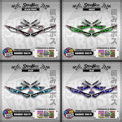 RAIDER 150 FI DECALS ( PETRONAS BARRACUDA EDITION )【WITH FREEBIES】