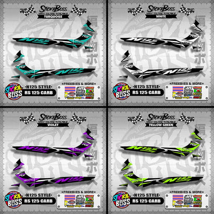 RS 125 CARB DECALS ( N125 STYLE )【WITH FREEBIES】