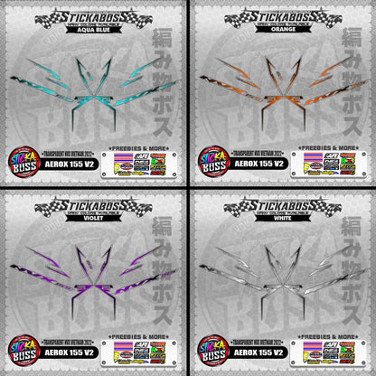【PREMIUM UV PRINT】TRANSPARENT AEROX 155 V2 ( NVX VIETNAM 2022 DECALS )【WITH FREEBIES】