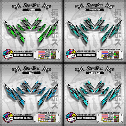 RAIDER 150 FI MALAYSIAN DECALS ( TRAVIS SPLATTER R150 )【WITH FREEBIES】