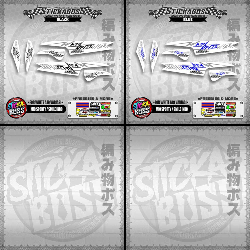 MIO SPORTY / SMILE INDO STICKER DECALS ( FOR WHITE A19 VARIASI )【WITH FREEBIES】