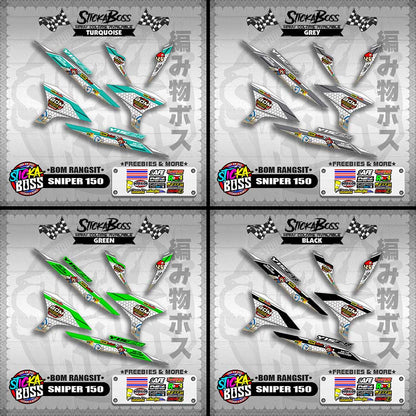 SNIPER 150 INDO DECALS ( BOM RANGSIT )【WITH FREEBIES】