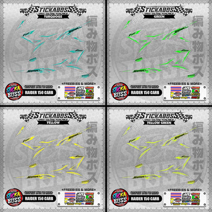 【PREMIUM UV PRINT】TRANSPARENT RAIDER 150 CARB DECALS ( SATRIA F150 GARANSI )【WITH FREEBIES】