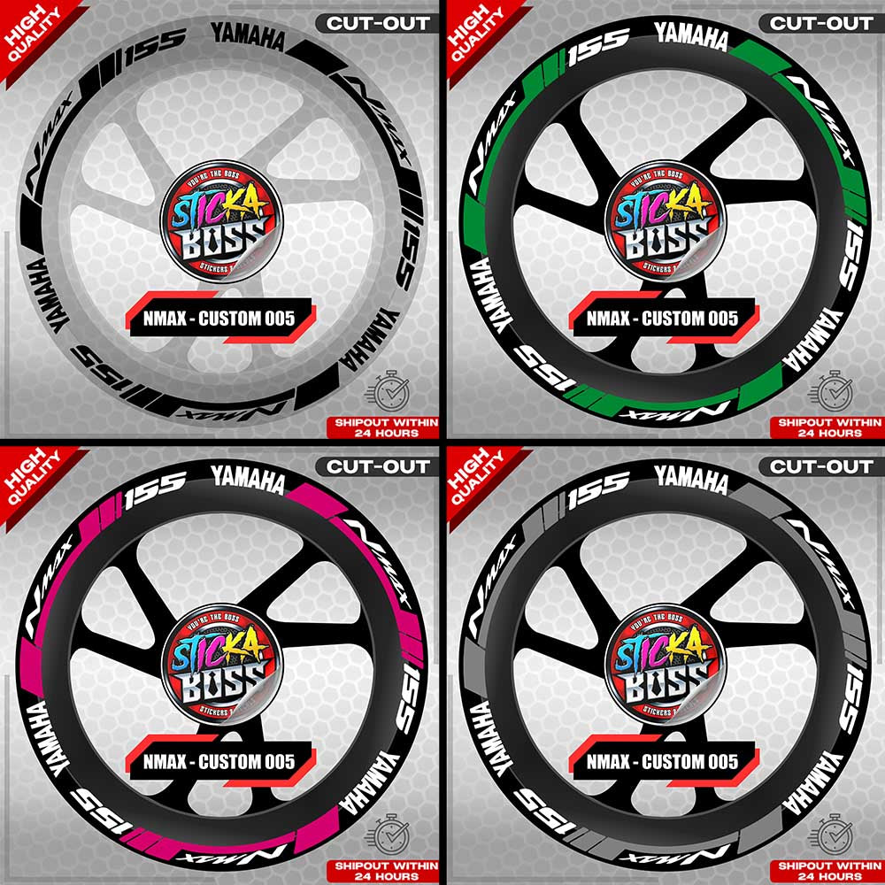 NMAX 155 MAG STICKER SET ( 2 MAGS ) - CUSTOM 005 | VINYL WATERPROOF CUT-OUT DECALS