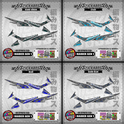 RAIDER GEN 1 MALAYSIAN STICKER DECALS (001 HYPNOTIC STAR)【WITH FREEBIES】