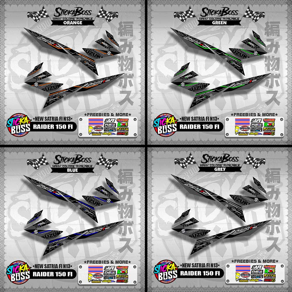 RAIDER 150 FI DECALS ( NEW SATRIA FI N13 )【WITH FREEBIES】