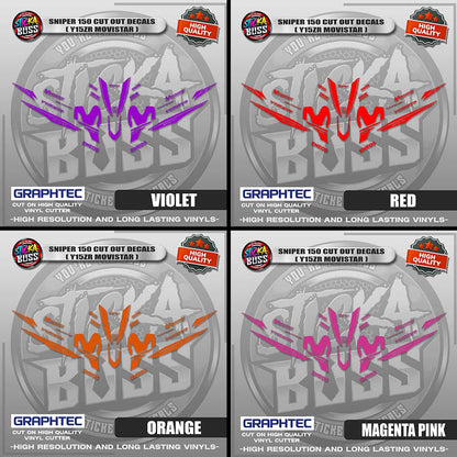 SNIPER 150 CUT OUT DECALS ( Y15ZR MOVISTAR ) | VINYL WATERPROOF CUT-OUT STICKER DECALS