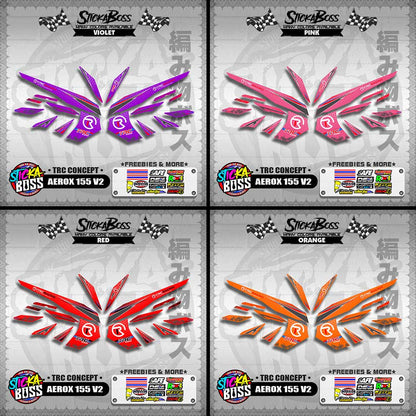 AEROX 155 V2 DECALS ( TRC CONCEPT )【WITH FREEBIES】