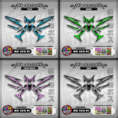 RS 125 FI DECALS ( 0108 MOTIF )【WITH FREEBIES】