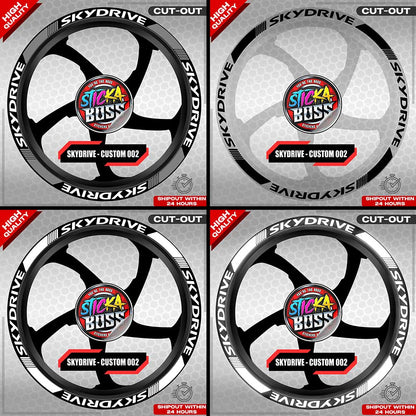 SKYDRIVE MAG STICKER SET  ( 2 MAGS ) - CUSTOM 002 | VINYL WATERPROOF CUT-OUT DECALS