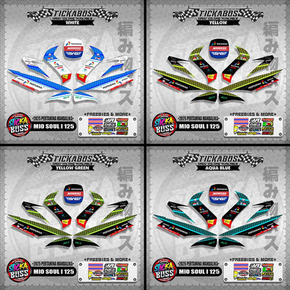 MIO SOUL I 125 STICKER DECALS ( 2025 PERTAMINA MANDALIKA )【WITH FREEBIES】