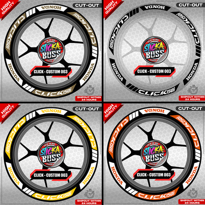 CLICK 150 MAGS STICKER SET  ( 2 MAGS ) - CUSTOM 003 | VINYL WATERPROOF CUT-OUT DECALS