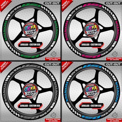AIRBLADE 150 / 160 MAG STICKER SET ( 2 MAGS ) - CUSTOM 008 | VINYL WATERPROOF CUT-OUT DECALS