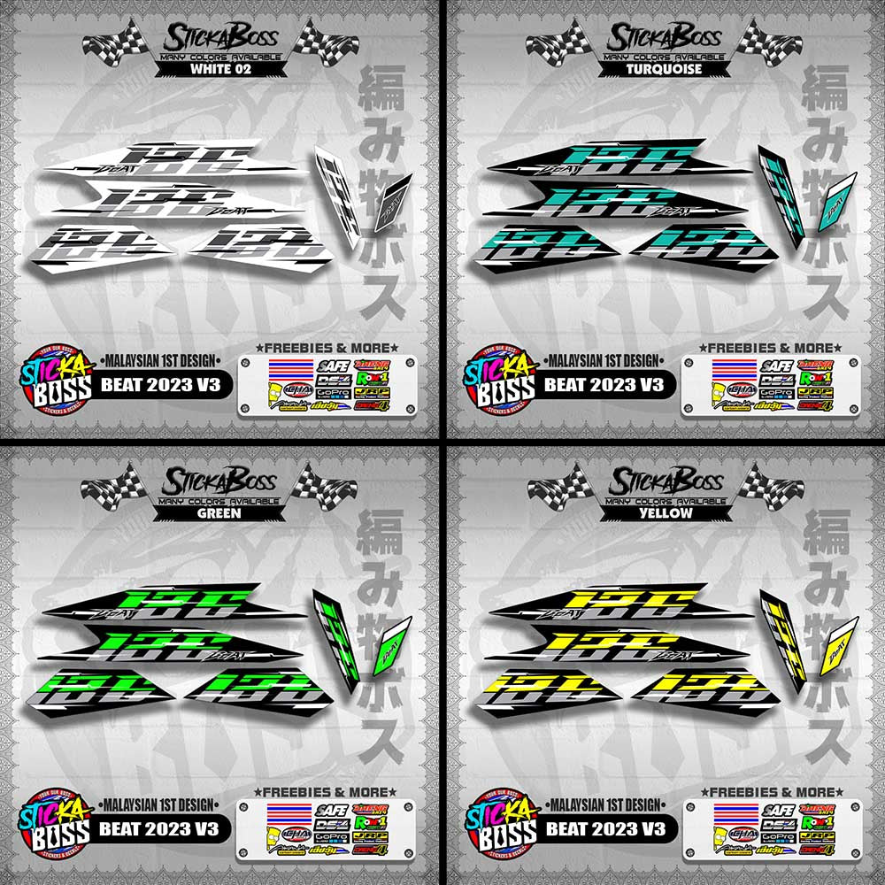 BEAT 2023 V3 DECALS ( MALAYSIAN 1ST DESIGN )【WITH FREEBIES】
