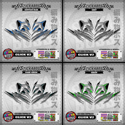 CLICK V2 STICKER DECALS ( 2025 VARIO STRIPPING 001 )【WITH FREEBIES】