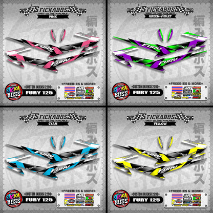 FURY 125 STICKER DECALS ( CUSTOM INJEKSI 2290 )【WITH FREEBIES】