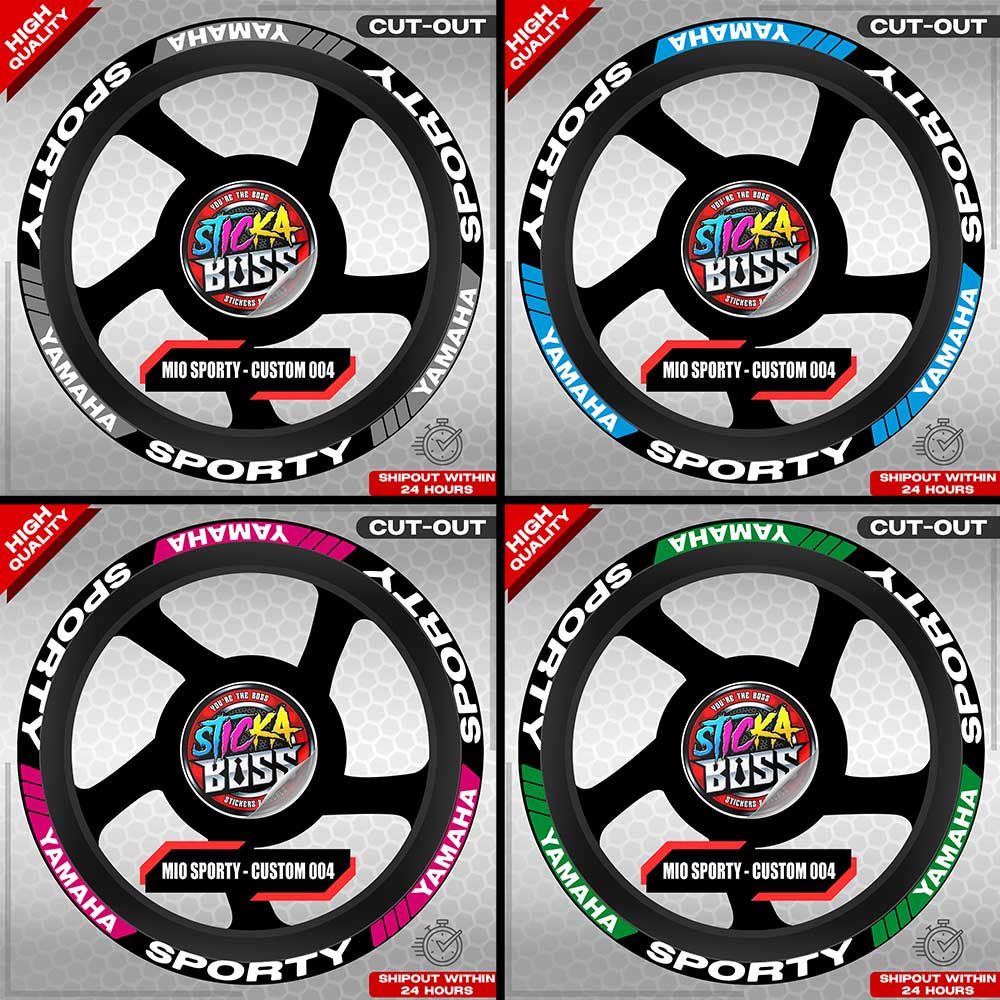MIO SPORTY MAG STICKER SET ( 2 MAGS ) - CUSTOM 004 | VINYL WATERPROOF CUT-OUT DECALS