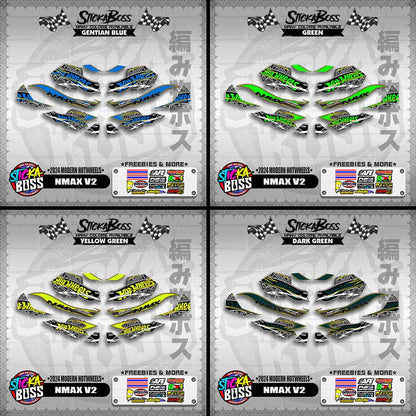 NMAX V2 DECALS ( 2024 MODERN HOTWHEELS )【WITH FREEBIES】