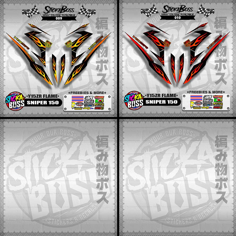 SNIPER 150 DECALS ( Y15ZR FLAME )【WITH FREEBIES】