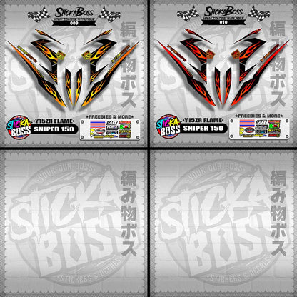 SNIPER 150 DECALS ( Y15ZR FLAME )【WITH FREEBIES】