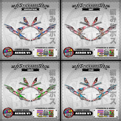 AEROX V1 STICKER DECALS ( LABUBU DESIGN )【WITH FREEBIES】