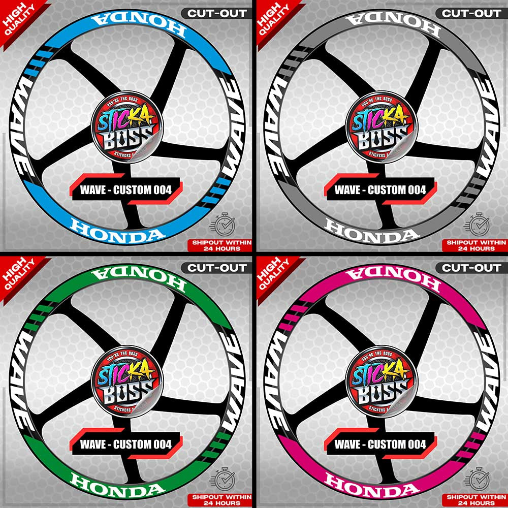 WAVE 110  125 MAG STICKER SET ( 2 MAGS ) - CUSTOM 004 | VINYL WATERPROOF CUT-OUT DECALS