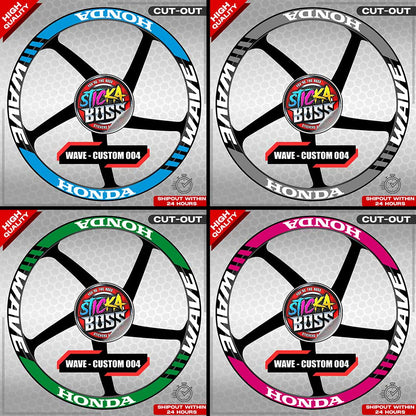 WAVE 110  125 MAG STICKER SET ( 2 MAGS ) - CUSTOM 004 | VINYL WATERPROOF CUT-OUT DECALS