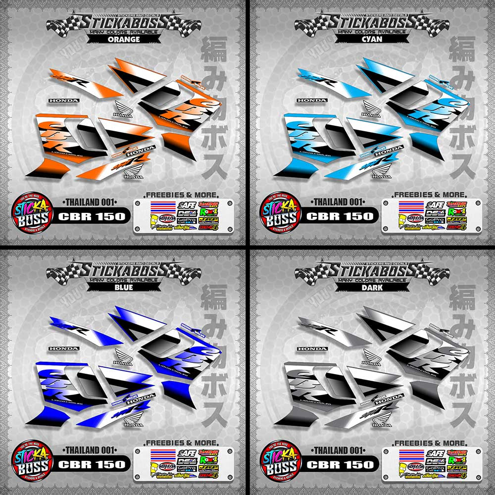 HONDA CBR 150 OLD DECALS ( THAILAND 001 )【WITH FREEBIES】