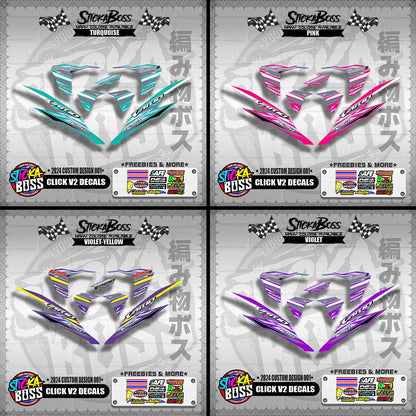 CLICK V2 DECALS ( 2024 CUSTOM DESIGN 001 )【WITH FREEBIES】