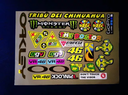 [ BUNDLE SET ] REFLECTORIZED VISOR STICKERS [ THICKER QUALITY / HD PRINTOUT / MACHINE CUT ]