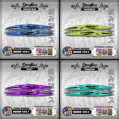 WAVE 125 I DECALS ( 2005 DESIGN )【WITH FREEBIES】