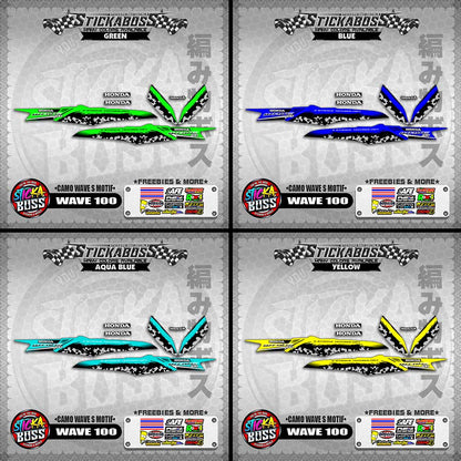 WAVE 100 THAILAND STICKER DECALS ( CAMO WAVE S MOTIF )【WITH FREEBIES】
